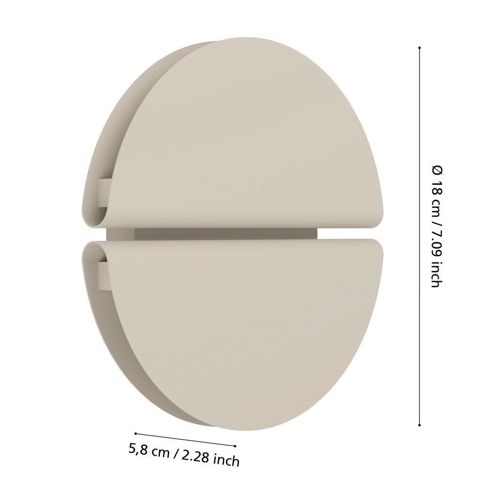 Design wandlamp Pianosa zand bruin Eglo 9008606356980