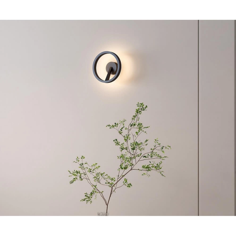Zwarte wandlamp Oregon strak design Artdelight 8720701100893