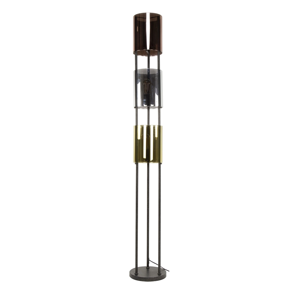 Glazen vloerlamp Lucente gekleurd glas - 3x E27 Lyora 8716803511491