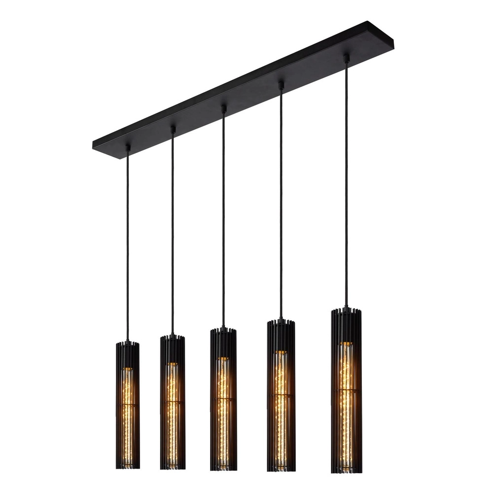 Design hanglamp Lionel 5-lichts zwart Lucide 5411212730435