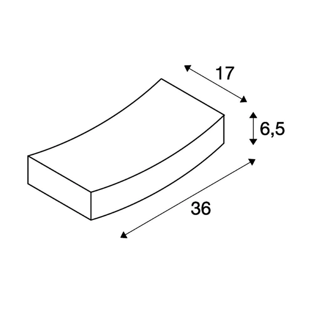 Wandlamp GL 102 Curve modern SLV 4024163093514
