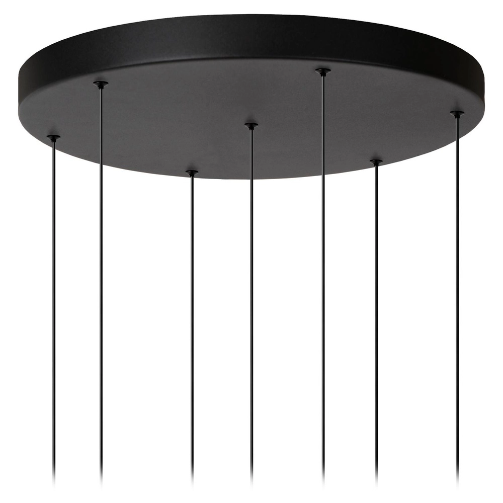 7-lichts hanglamp Tamino zwart Lucide 5411212792228