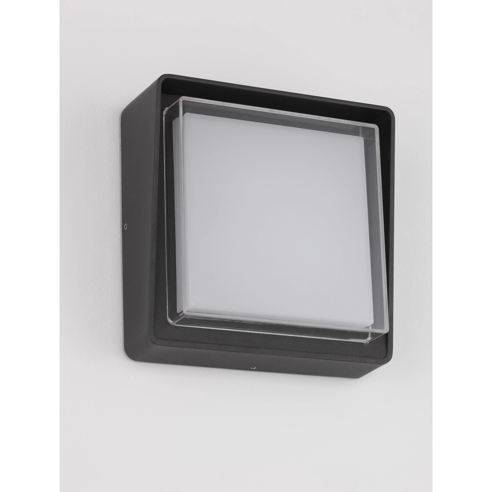 Vierkante wandlamp Cape antraciet Lyora 5212017432704