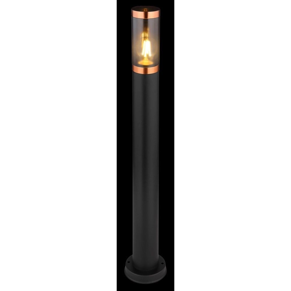 Padverlichting Boston zwart met smoke Globo 9007371439911
