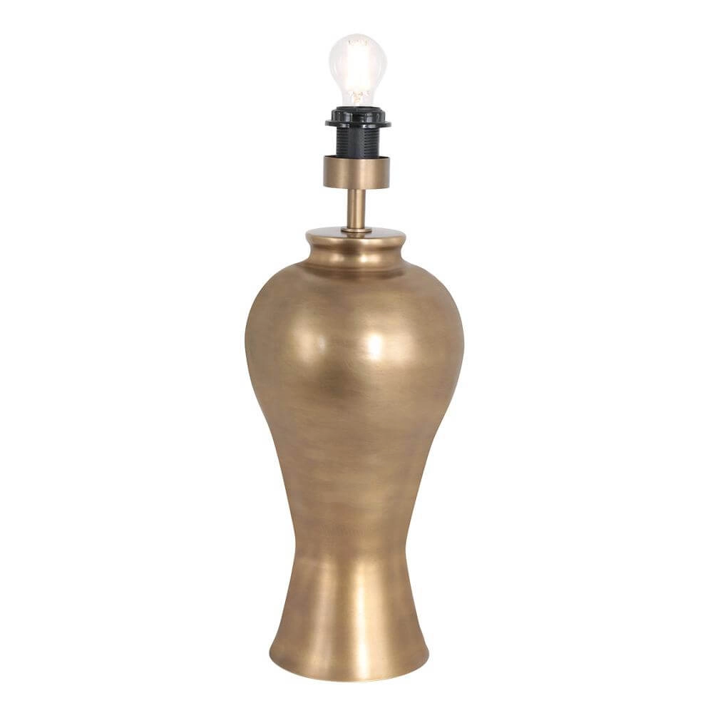 Tafellamp Brass brons met zwarte kap Steinhauer 8712746175578