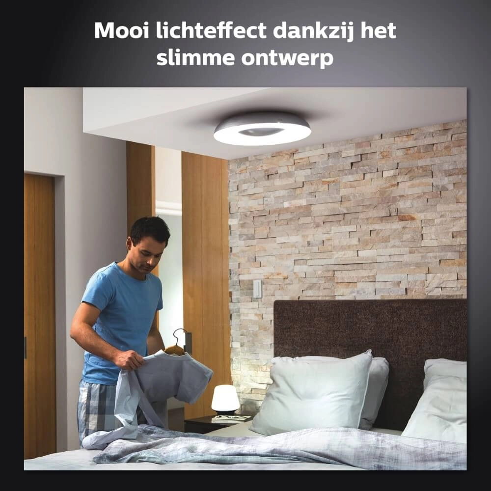Plafondlamp Hue Still - White Ambiance Ø 39,1cm zwart Philips 8719514341357