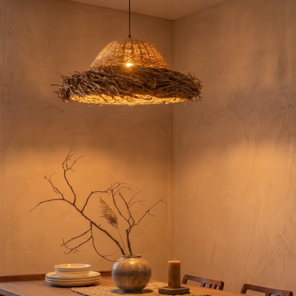 Natuurlijke hanglamp Natu Ø 86cm