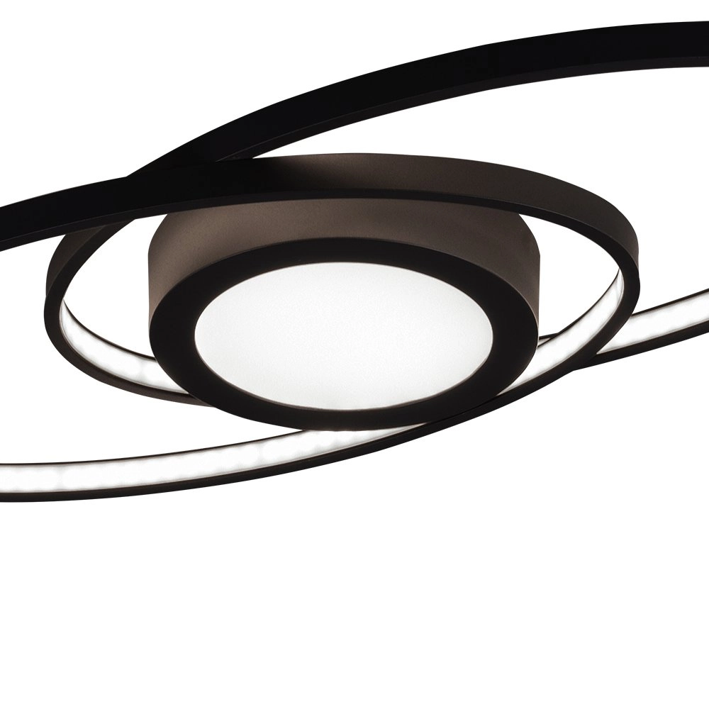 Moderne plafondlamp Galaxy zwart Trio 4017807446210