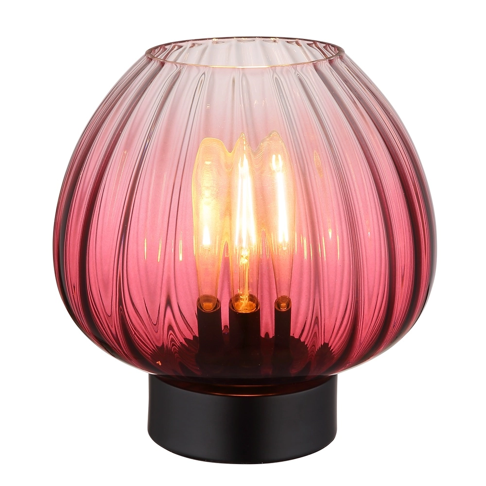 Tafellampje Solveig rood glas