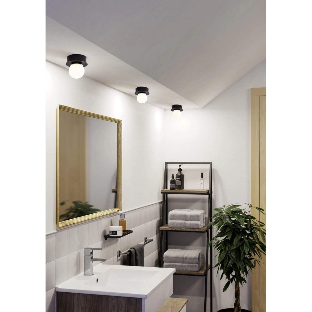 Zwart plafondlampje Mosiano Ø 11,5cm Eglo 9008606286096