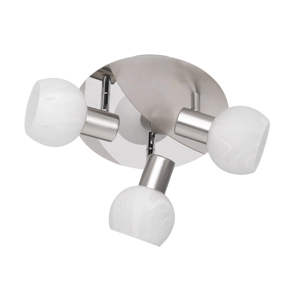 Plafondlamp spots Antibes 3-lichts nikkel mat Plafondlamp spots Antibes 3-lichts nikkel mat