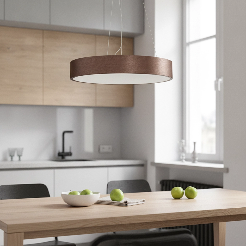 Hanglamp Rando Thin koffie bruin Ø 38cm