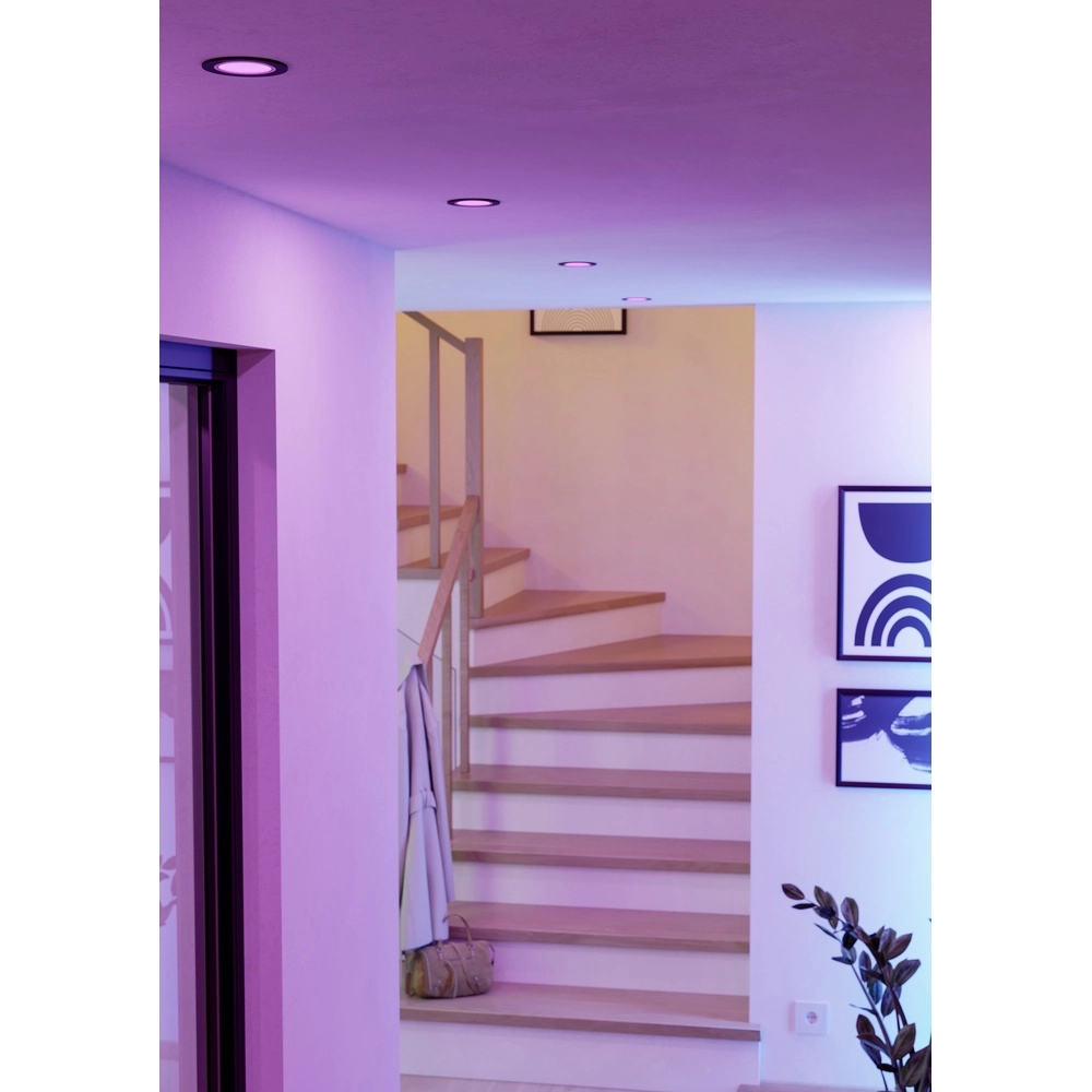 Zigbee inbouwspot Carosso-Z zwart - rond Eglo 9008606259809