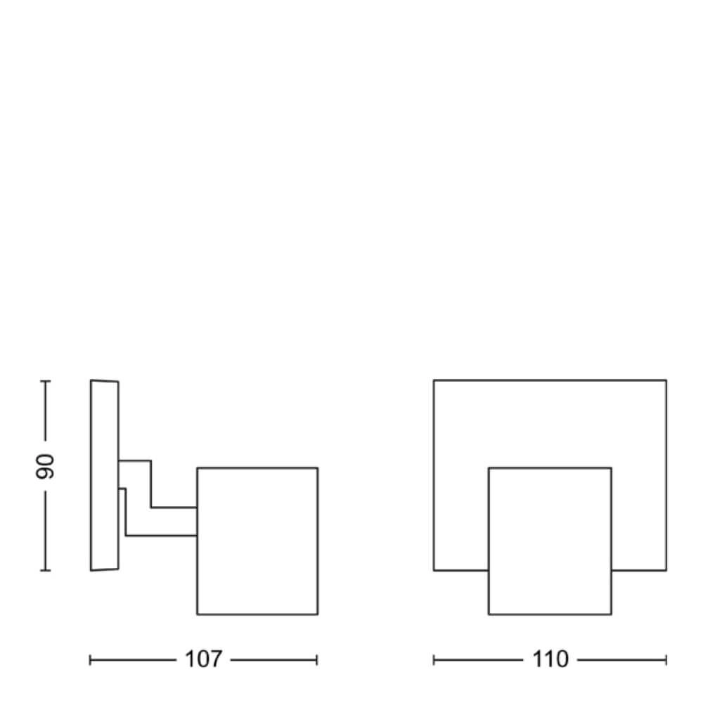 Zwarte wandspot Runner Philips 8719514435292