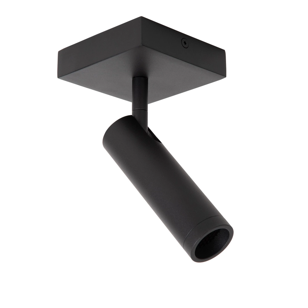 Strakke plafondlamp Grado zwart