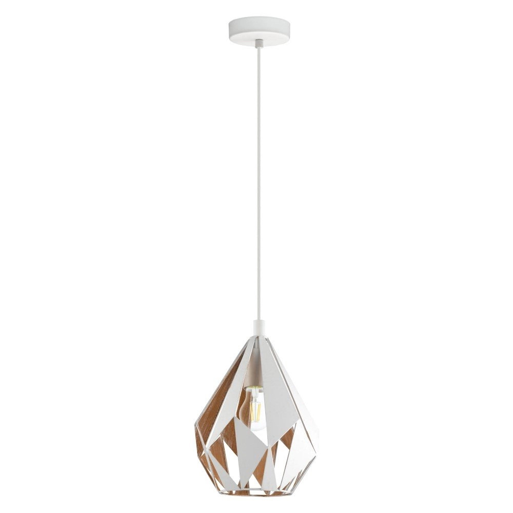 Hanglamp Carlton 1 20cm wit met goud Eglo 9002759430016