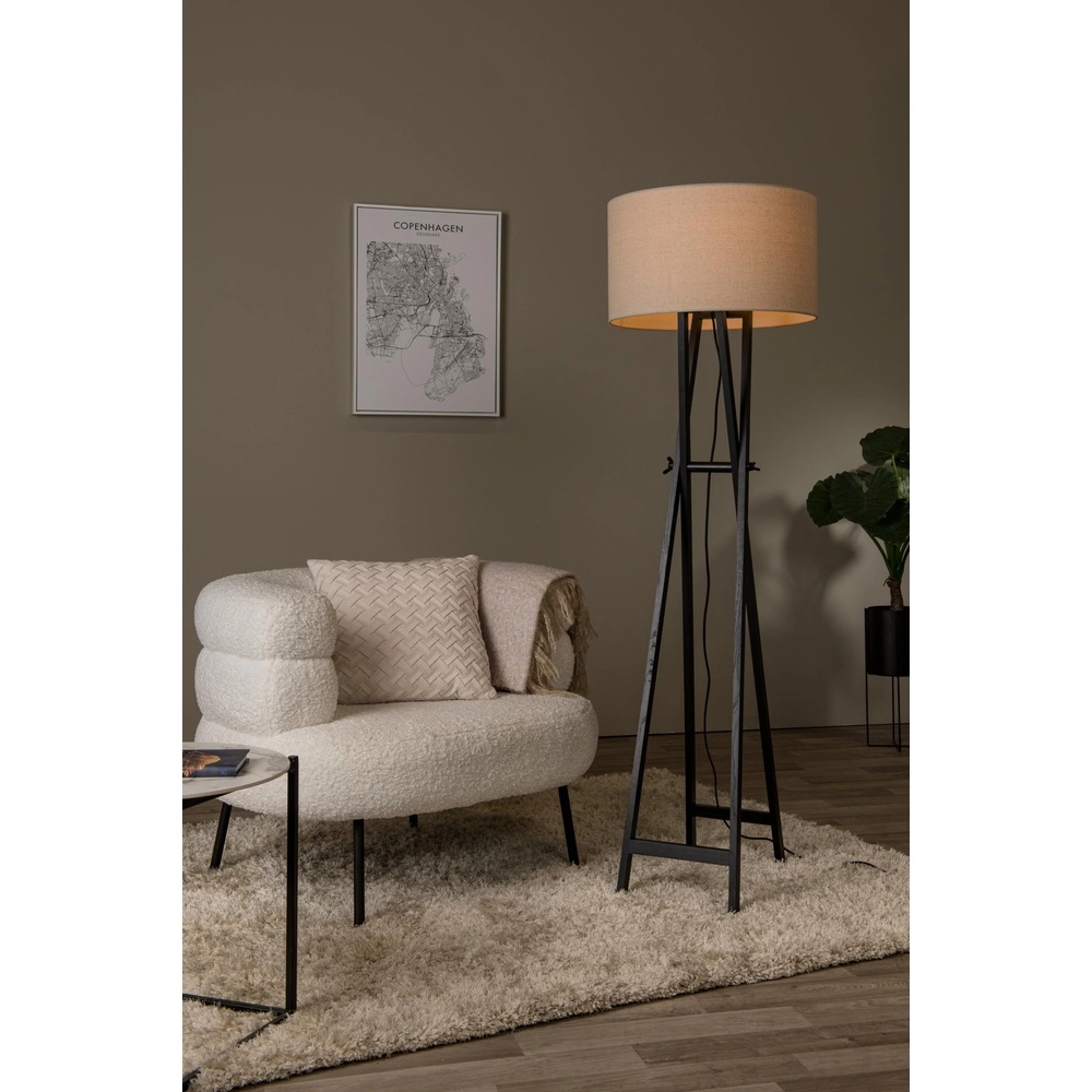 Vloerlamp Trafalgar zwart Lucide 5411212303424