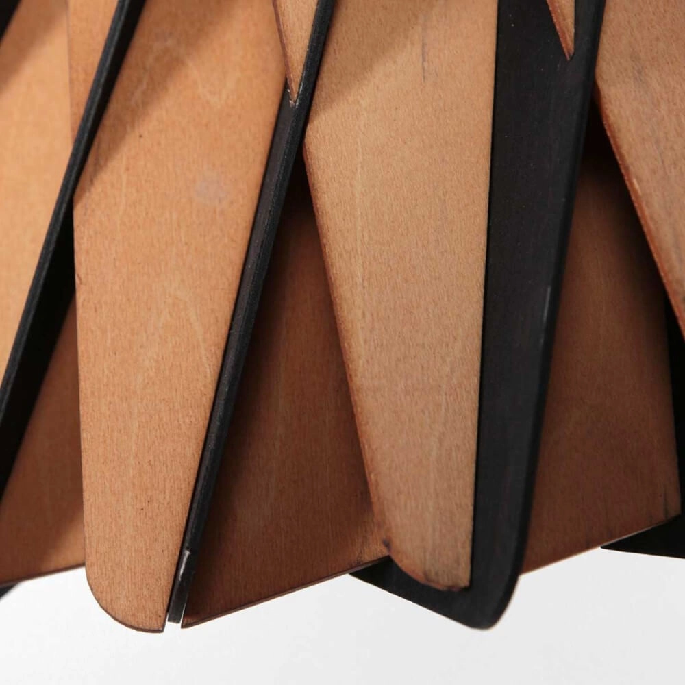 Zwart houten hanglamp Maze Ø 46cm Steinhauer 8712746166293