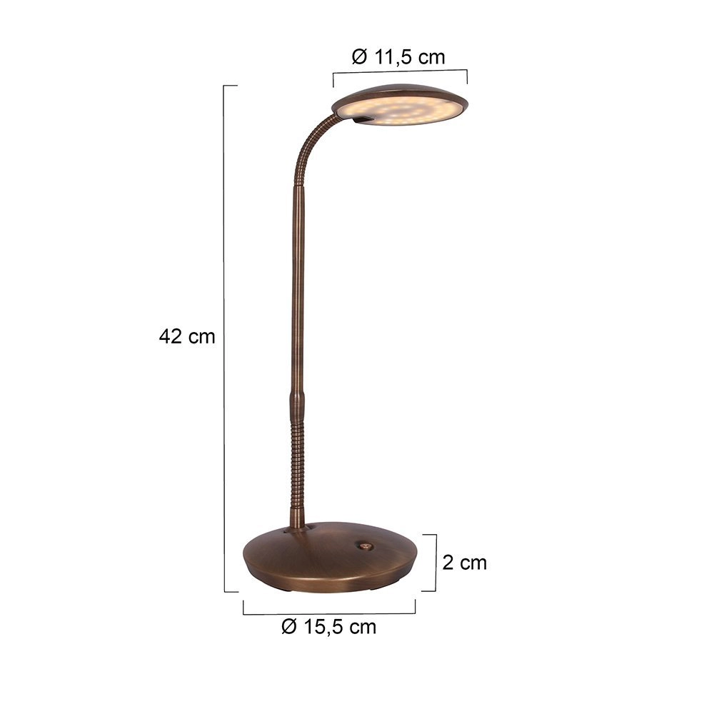 Antieke bureaulamp Zenith Led - 2200-4000K Steinhauer 8712746116984