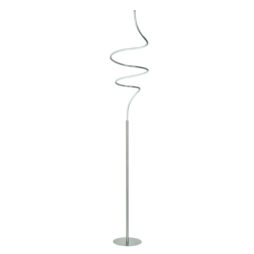Design vloerlamp Curle nikkel Ø 35cm