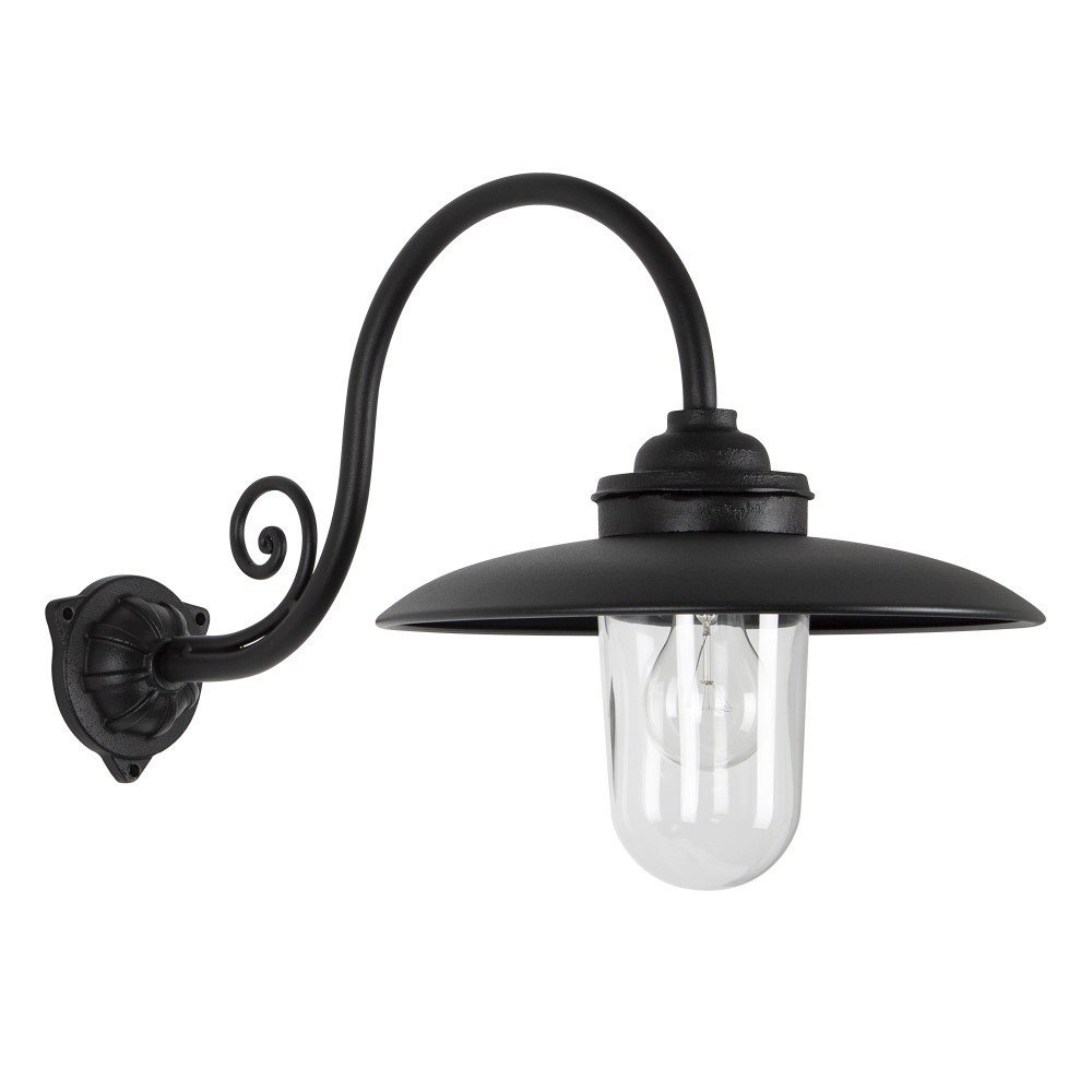 Mat zwarte muurlamp Rhone Mat zwarte muurlamp Rhone