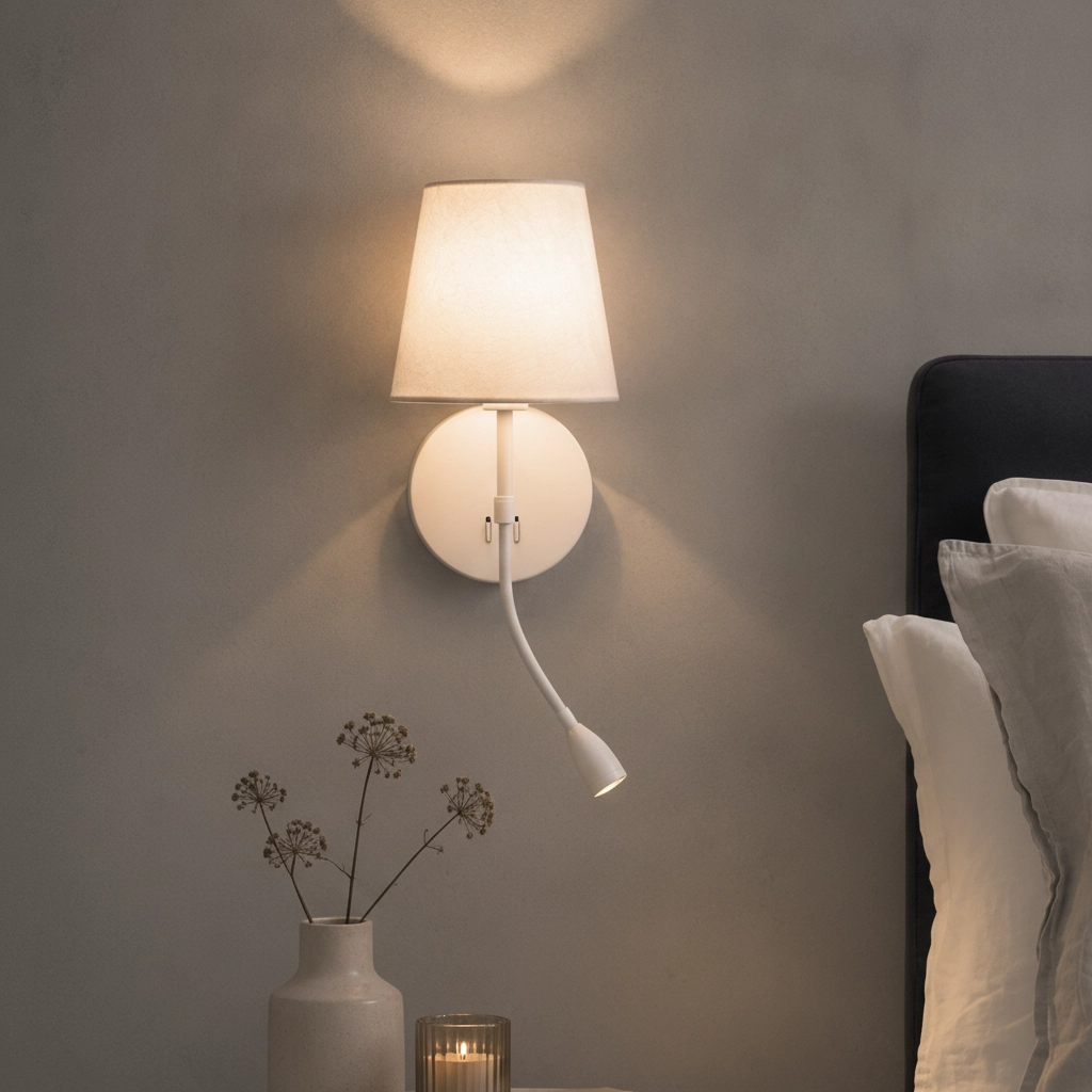 Bedlampje Nia wit