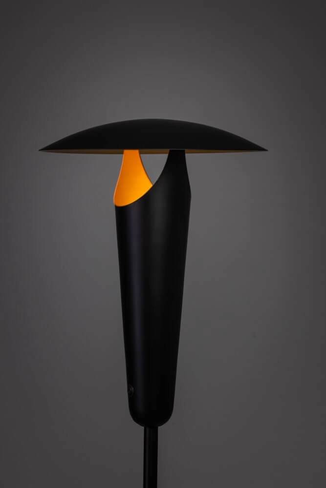 Moderne vloerlamp The Britt zwart met goud ETH 8720195304449