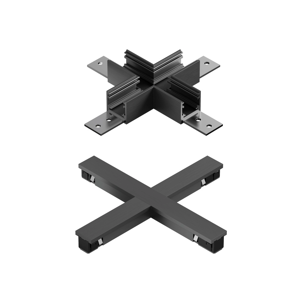X-connector 1-fase Linial mat zwart chroom