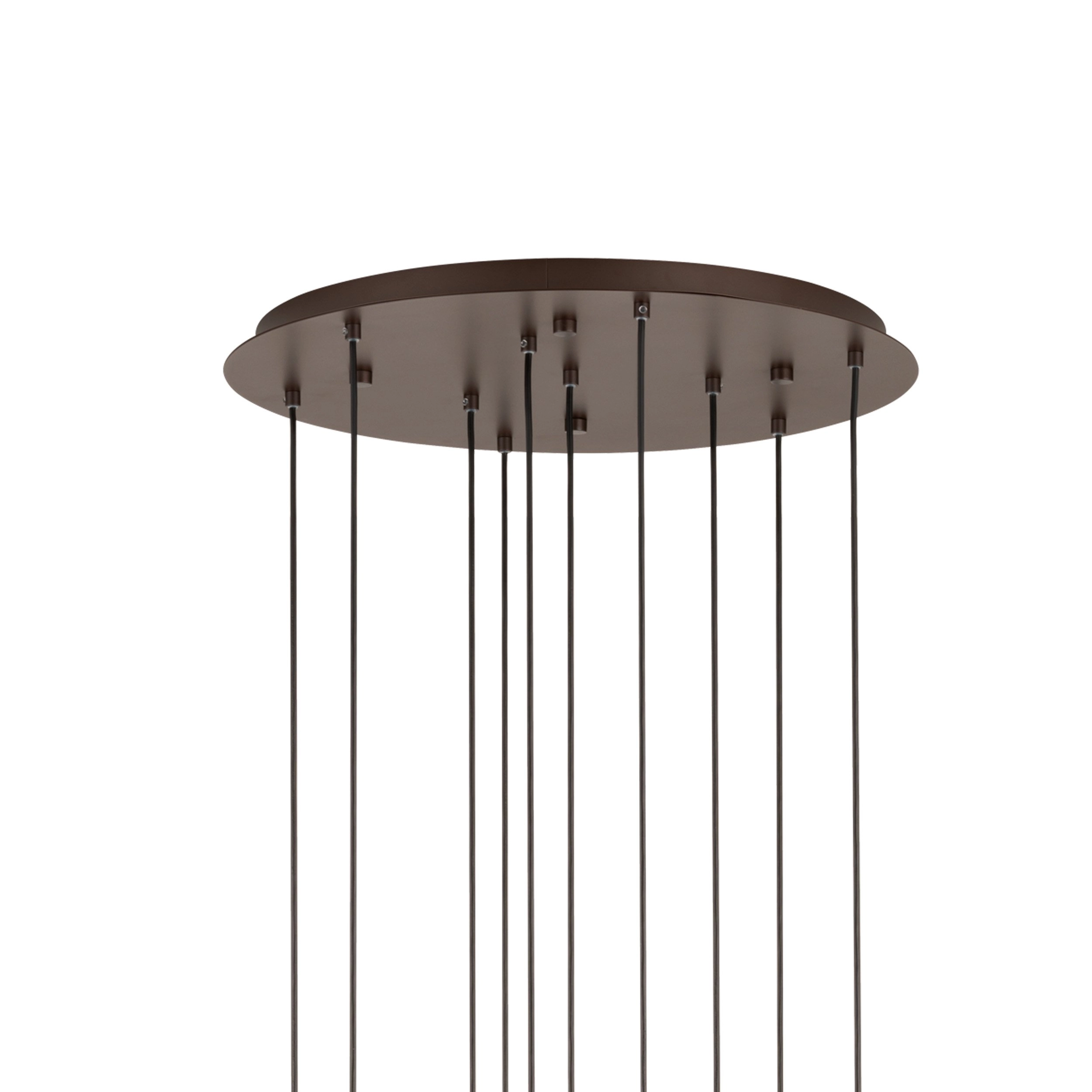 Design videlamp Siracusa 10-lichts bruin met koperglas Stars of Light 9002759395094