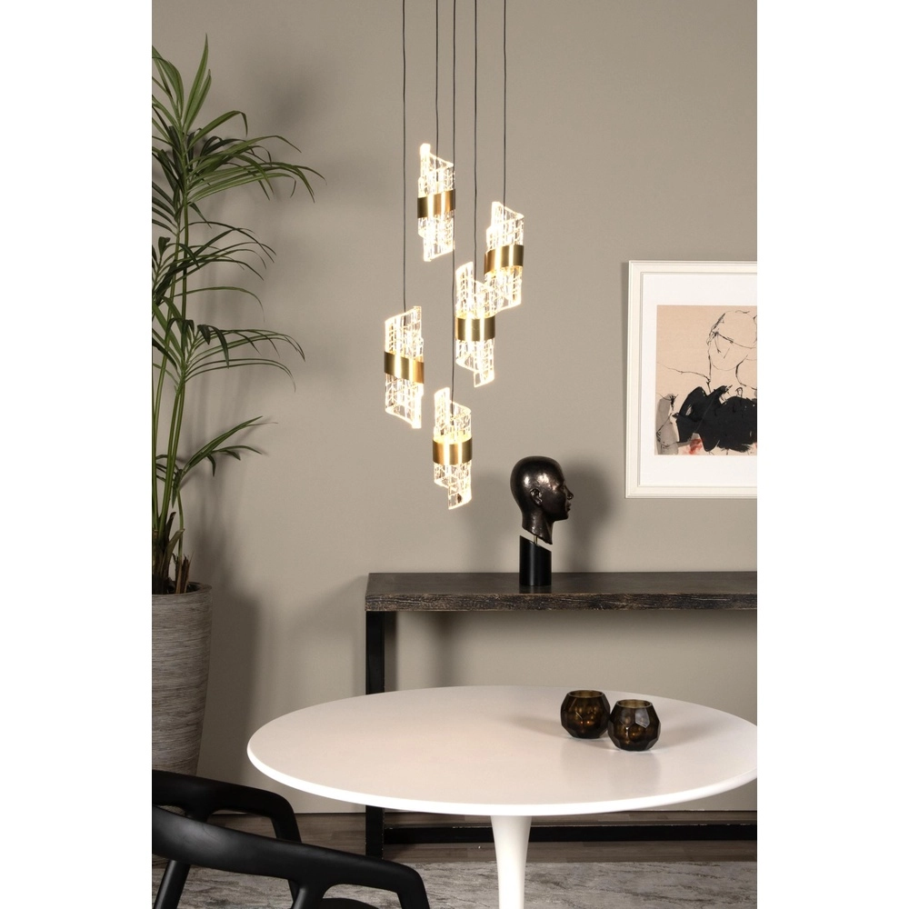 Design hanglamp Kligande 5-lichts goud rond Lucide 5411212134622