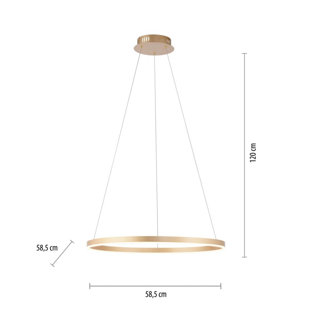 Hanglamp Ritus messing Just Light 4043689985653