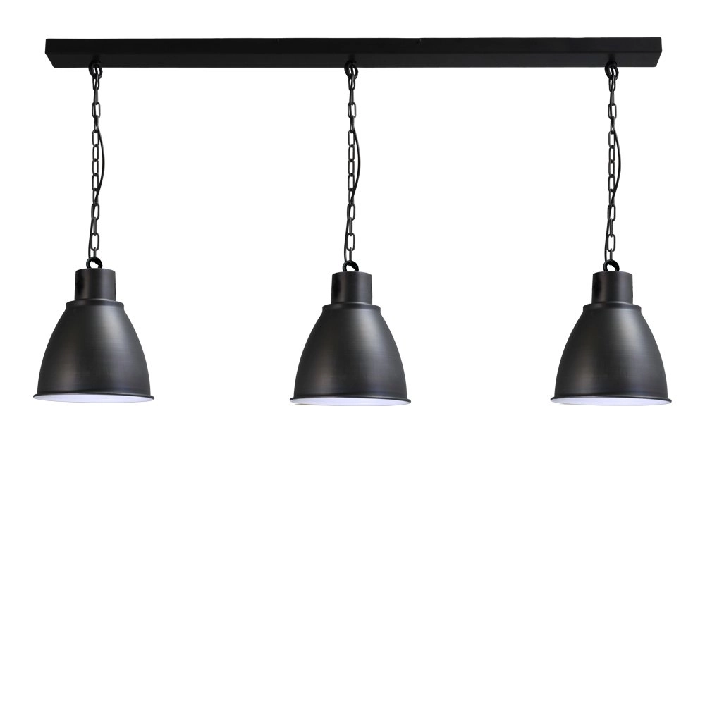 Retro eetkamerlamp Industria 3x27 3-lichts antraciet Retro eetkamerlamp Industria 3x27 3-lichts antraciet