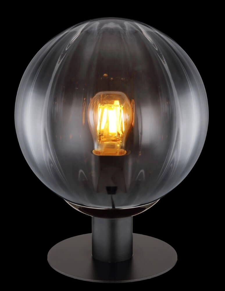 Tafellamp Dallerta zwart met smoke glas Globo 9007371458561