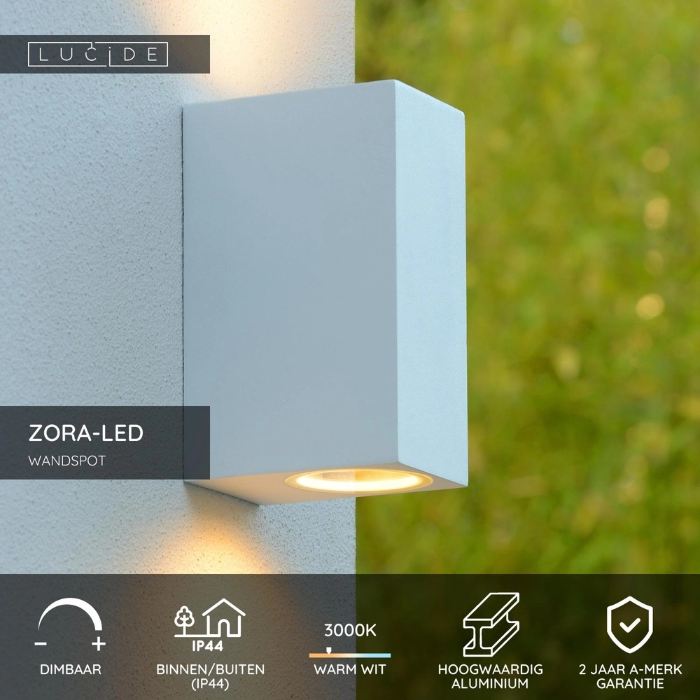 Design wandspot Zora-Led up & down wit Lucide 5411212221032