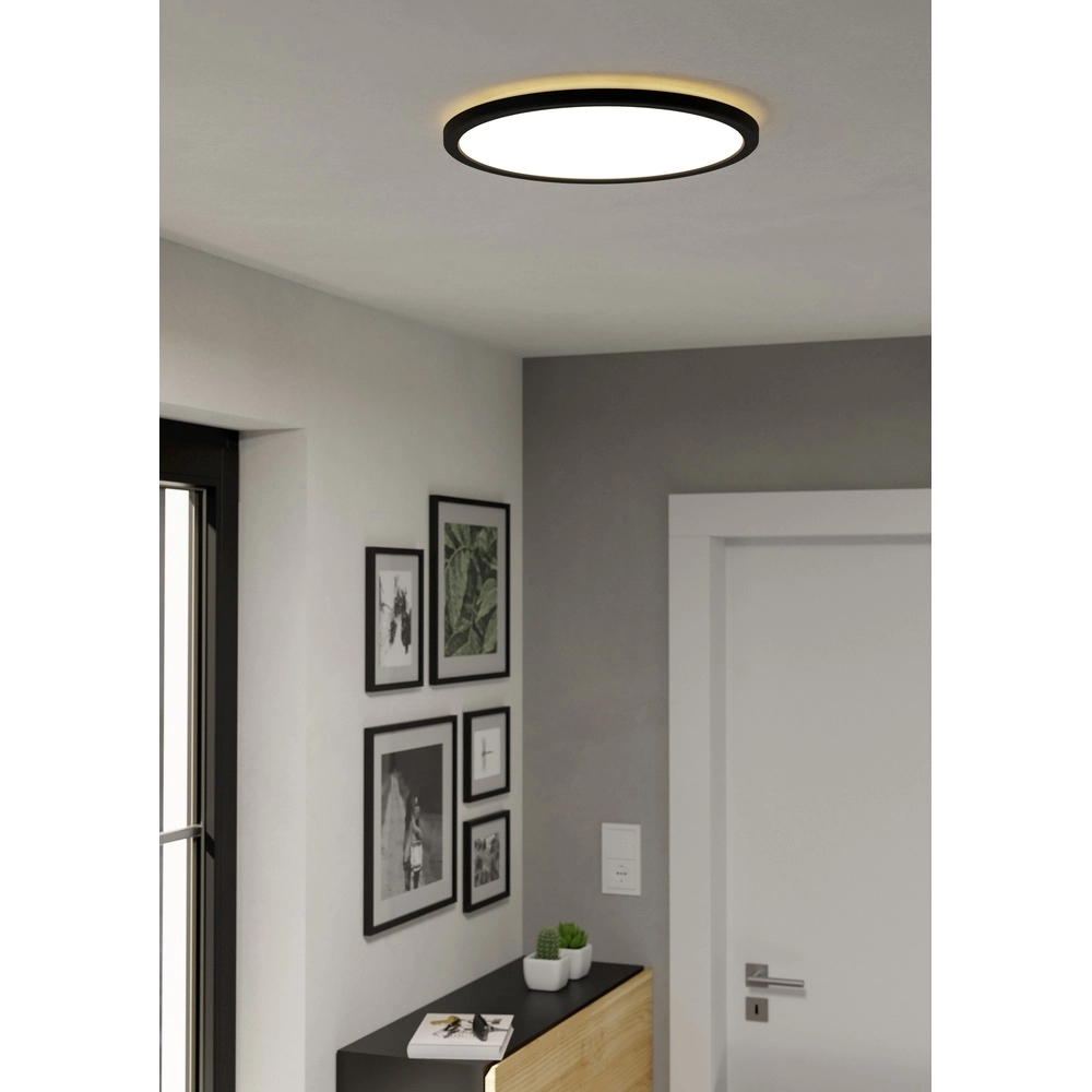 Badkamer lamp met remote Rovito-R rond - zwart - Ø 38,9cm Eglo 9008606329984
