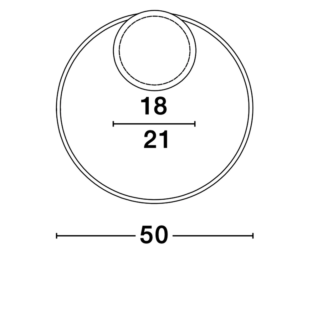 Ronde plafondlamp Fuline zwart Ø 50cm Lyora 5212017419682