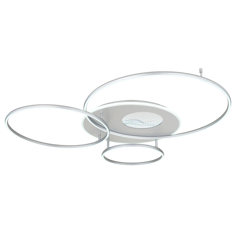 Moderne plafondlamp Invertina zilvergrijs 126cm Globo 9007371468836