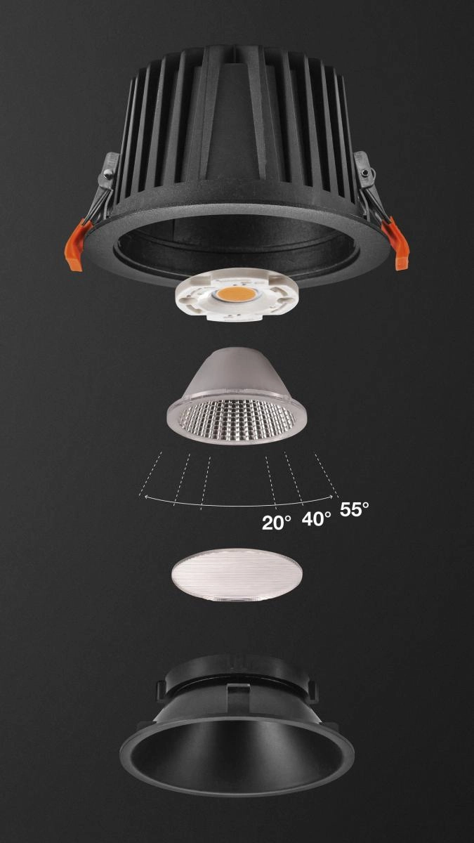 Inbouwspot Numinos XL zwart 3000K - 40gr SLV 4024163308151