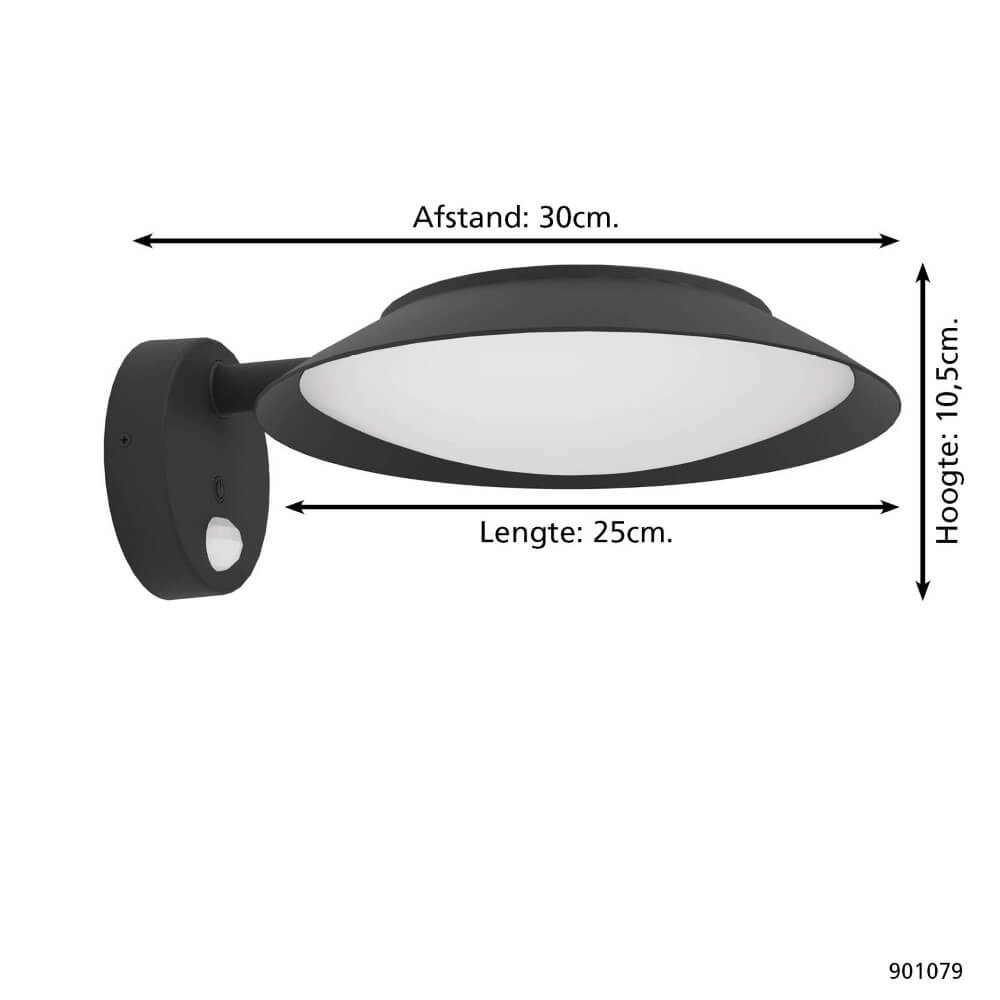 Design zonne-energie lamp Cerrisi zwart Eglo 9008606298068