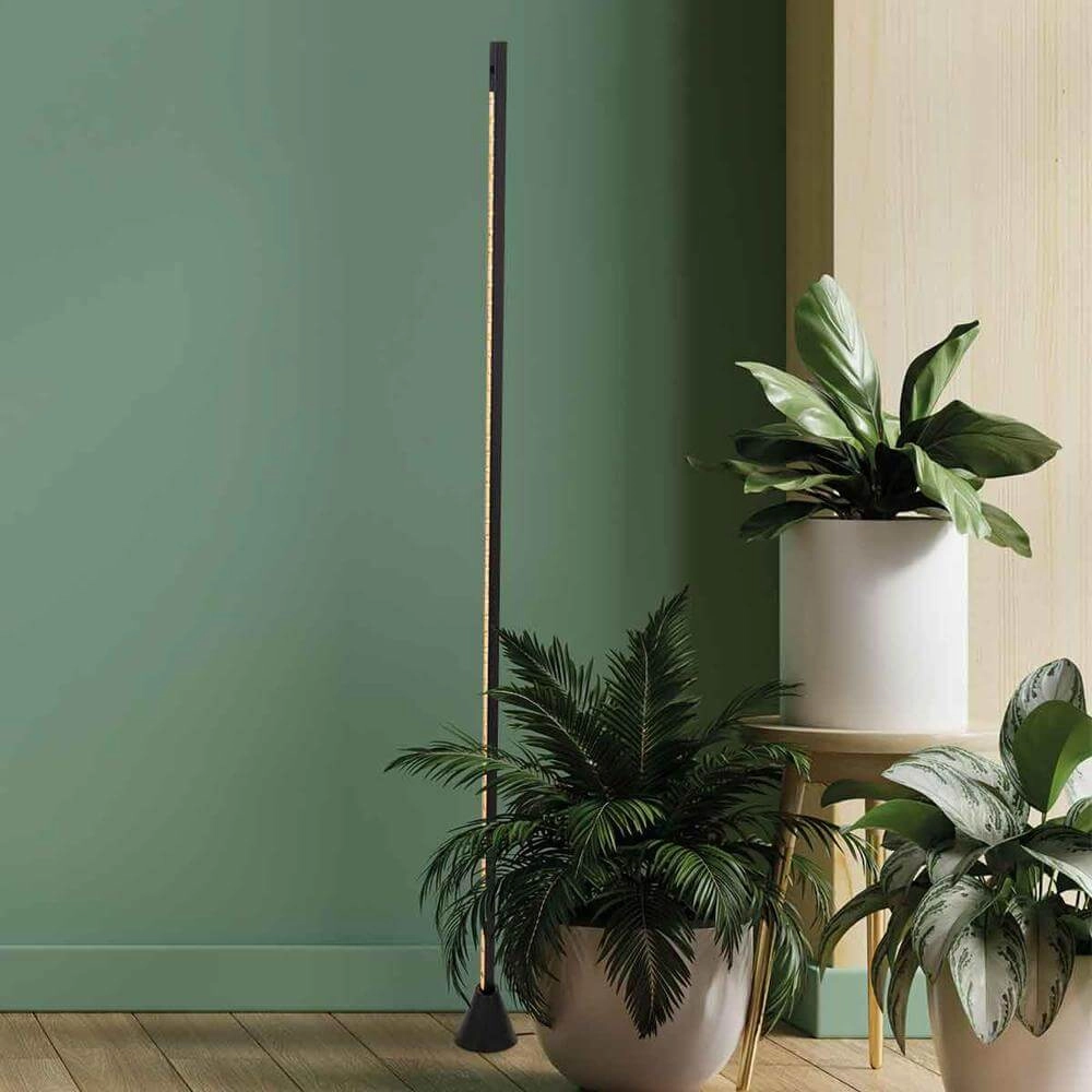 Strakke vloerlamp Luzhaz zwart Steinhauer 8712746176605