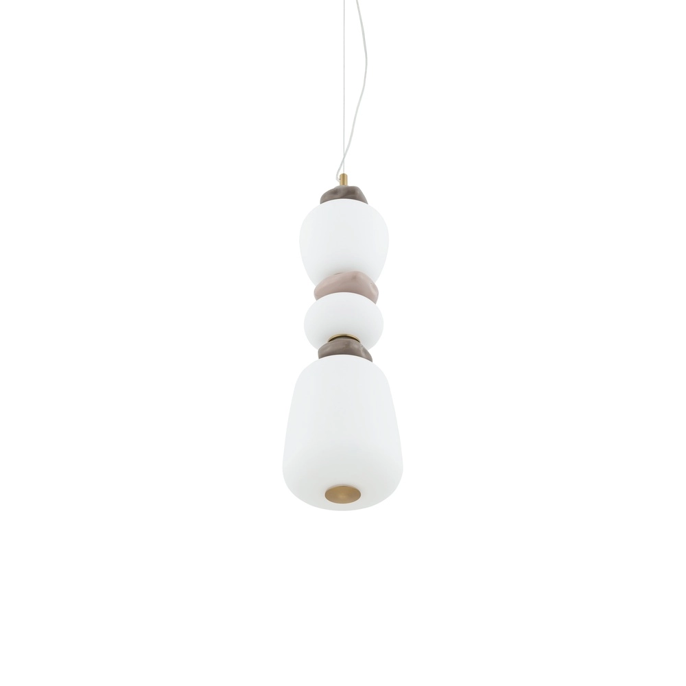 Hanglamp Ceramic Led keramiek en glas Ø 17cm Lyora 5903139117012