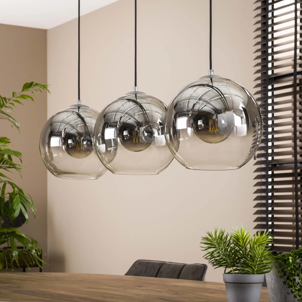 3L hanglamp Bubble met zilver fading glas Lyora 8716803511217