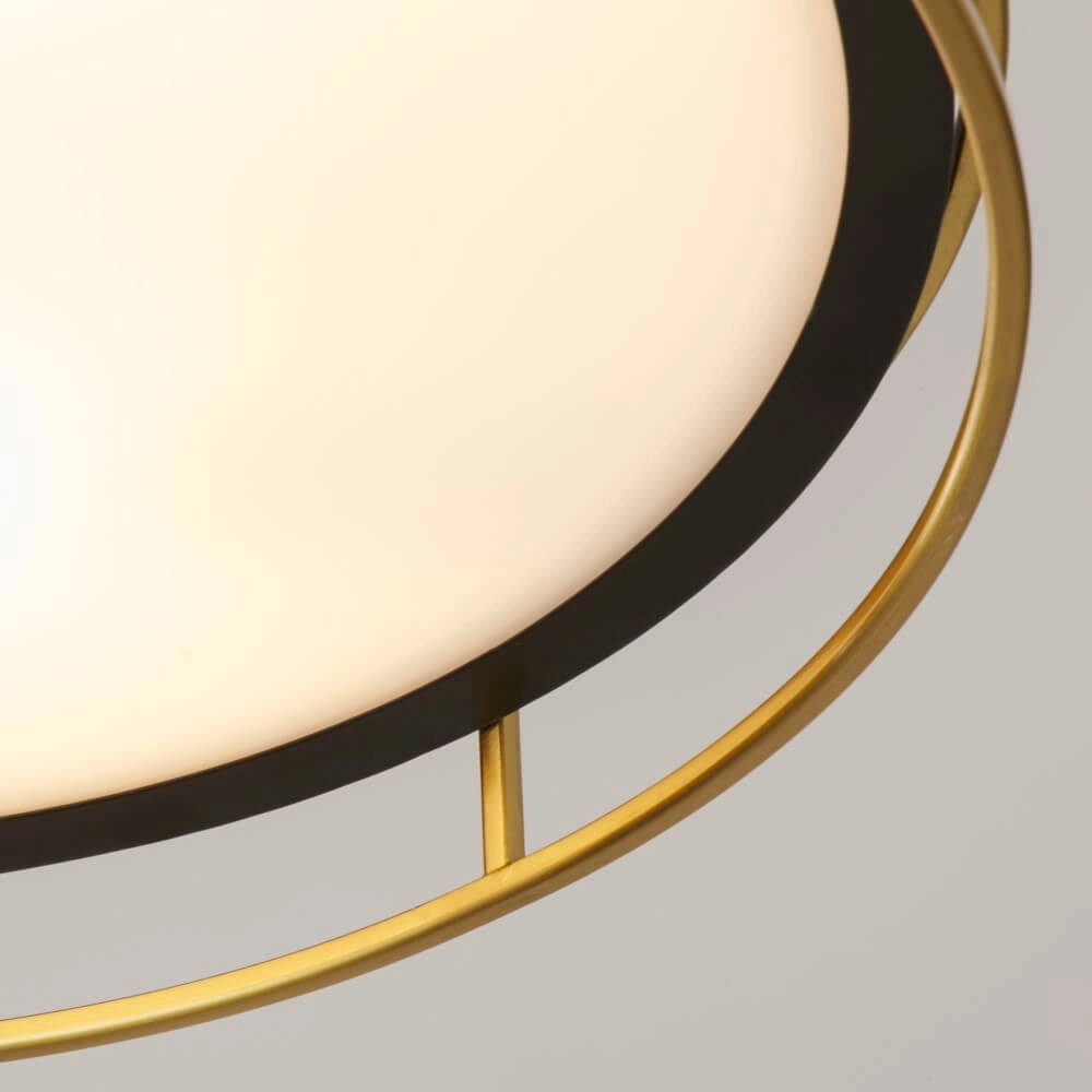 Design plafondlamp Pheonix Ø 40cm zwart met goud Searchlight 5053423251035
