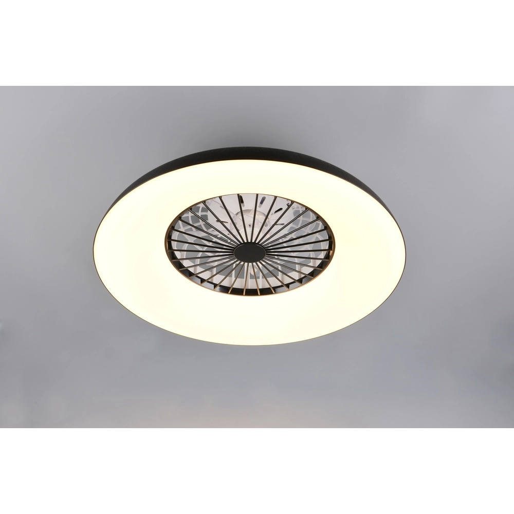 Design ventilator Svaerholt zwart Ø 60cm met RGB functie Trio 4017807688795