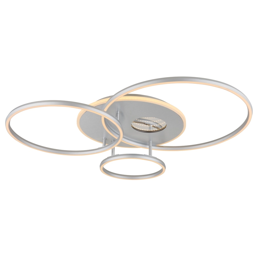 Moderne plafondlamp Invertina zilvergrijs 90cm Globo 9007371575404