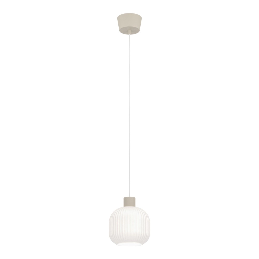 Design hanglamp Dasmina zand bruin met wit Ø 20cm Eglo 9008606406265