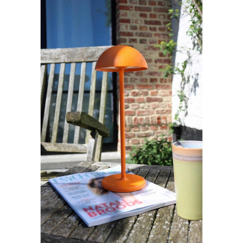 Oplaadbare tafellamp Joy IP54 oranje Lucide 5411212151988