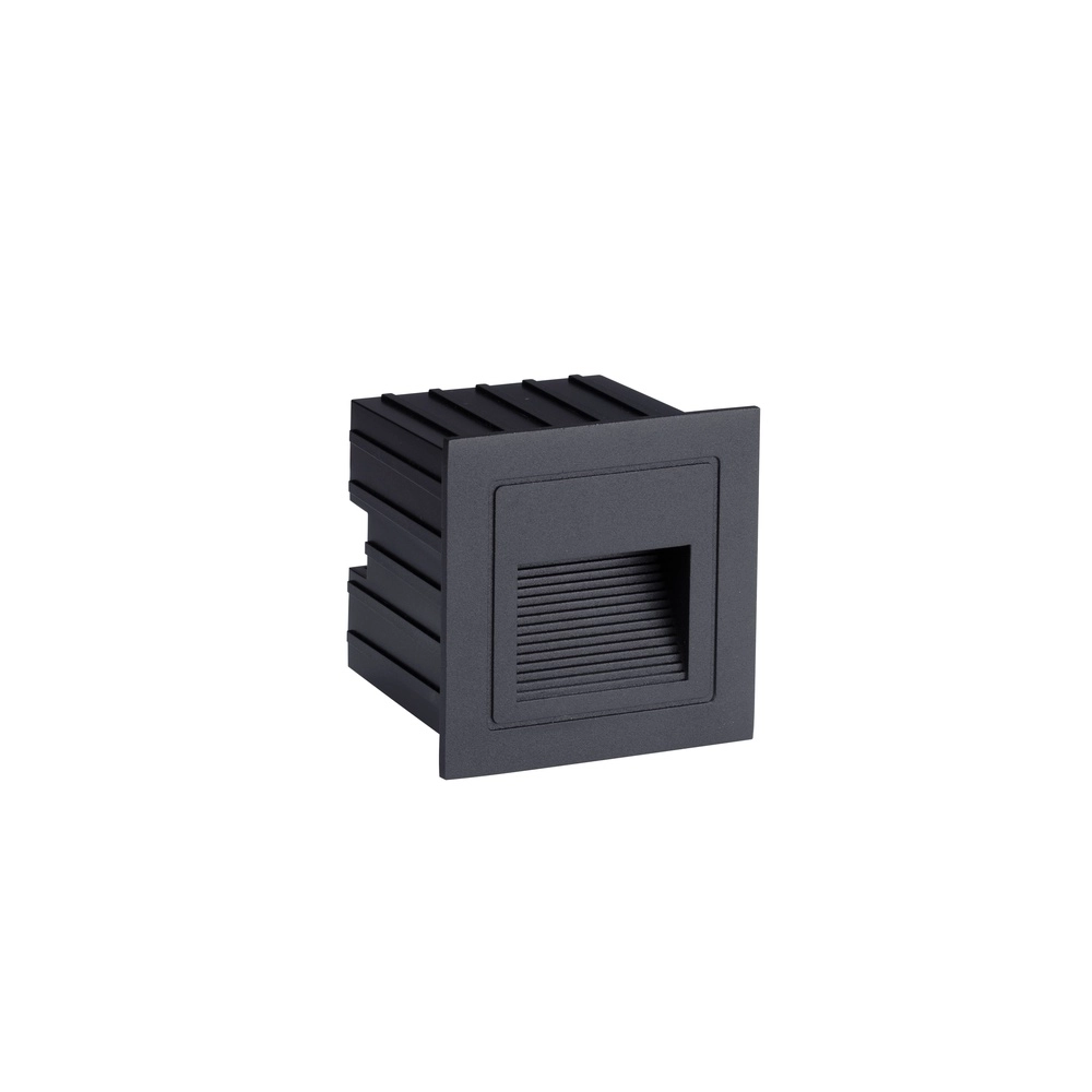 Vierkante inbouwlamp Polka zwart Lyora 5212017453198