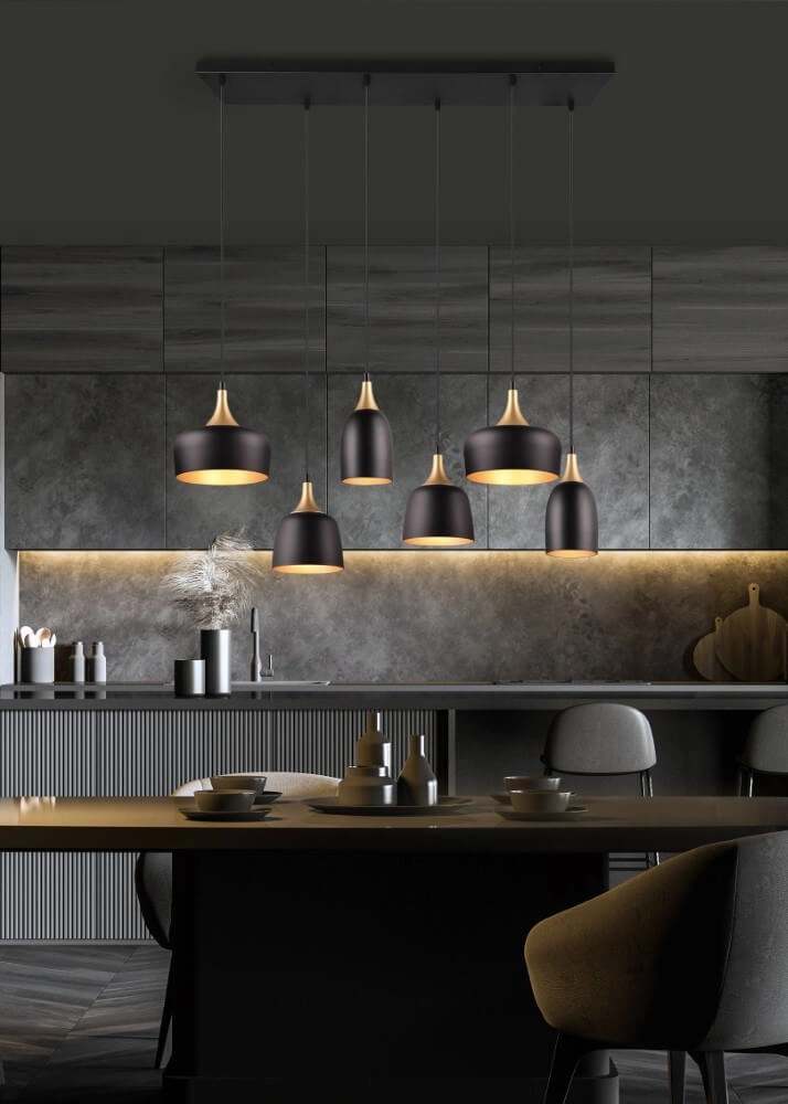 Design hanglamp Chiraz zwart 6-lichts Trio 4017807566864