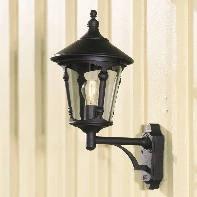 Klassieke muurlamp Virgo Up zwart KonstSmide 7318305717503